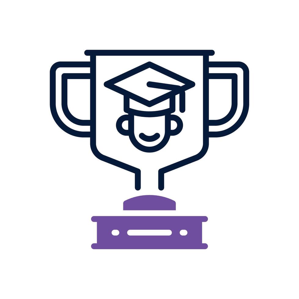trophy dual tone icon. icon for your website, mobile, presentation, and logo design. vector
