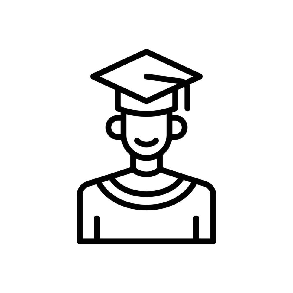 graduation line icon. icon for your website, mobile, presentation, and logo design. vector