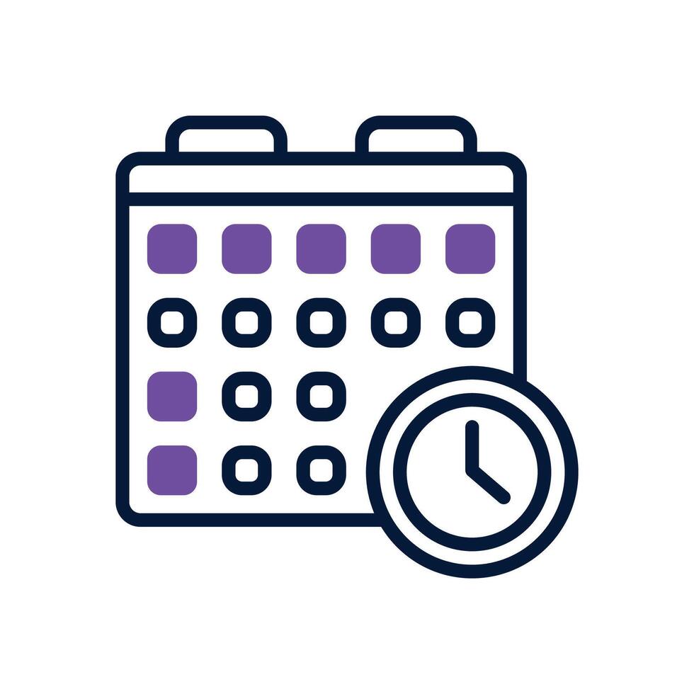 schedule dual tone icon. icon for your website, mobile, presentation, and logo design. vector