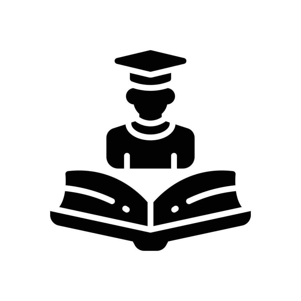 student solid icon. icon for your website, mobile, presentation, and logo design. vector