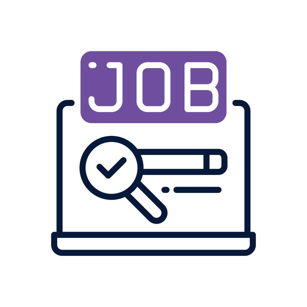 job search dual tone icon. icon for your website, mobile, presentation, and logo design. vector