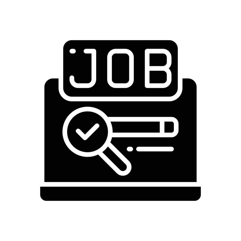 job search solid icon. icon for your website, mobile, presentation, and logo design. vector