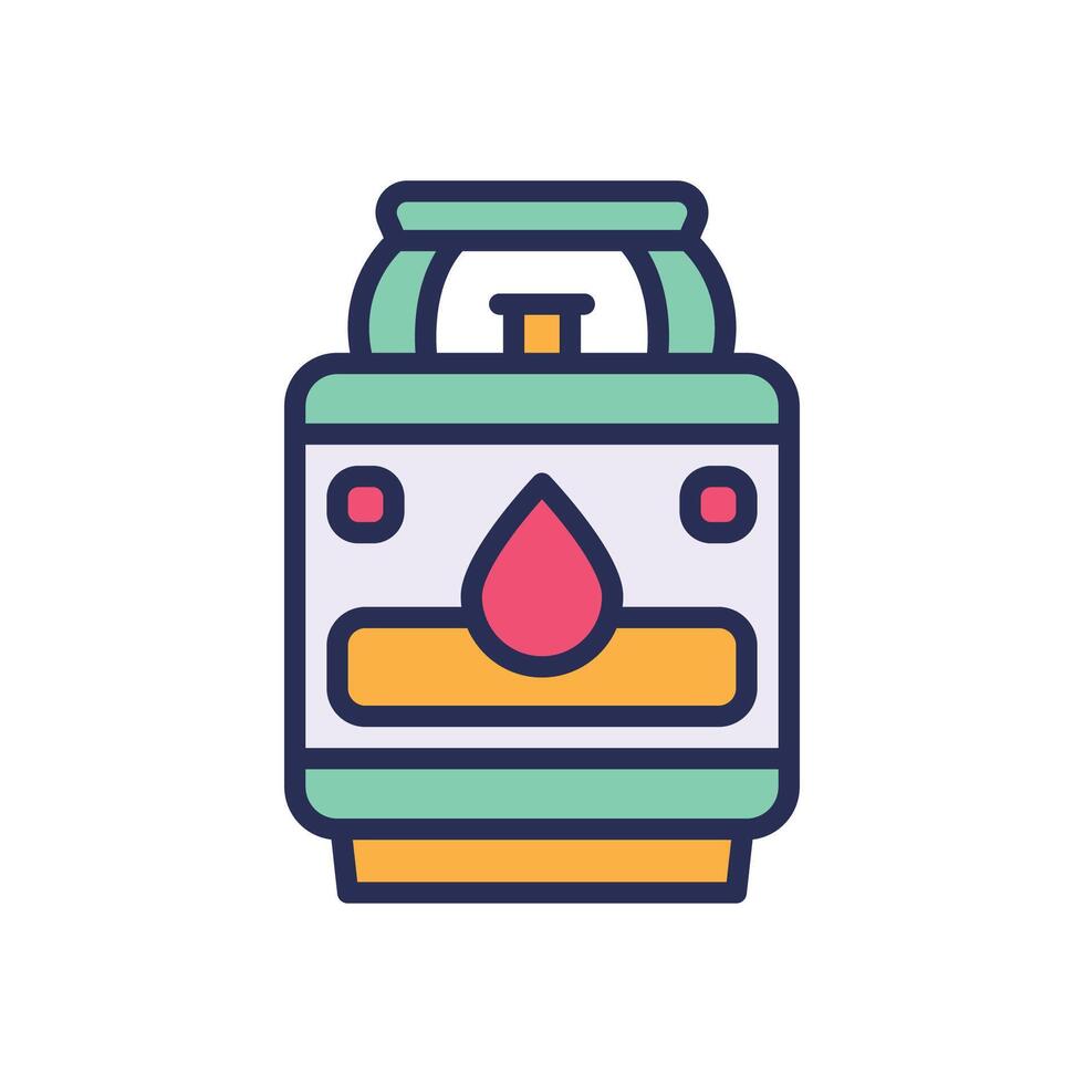 gas tank filled color icon for your website, mobile, presentation, and logo design. vector