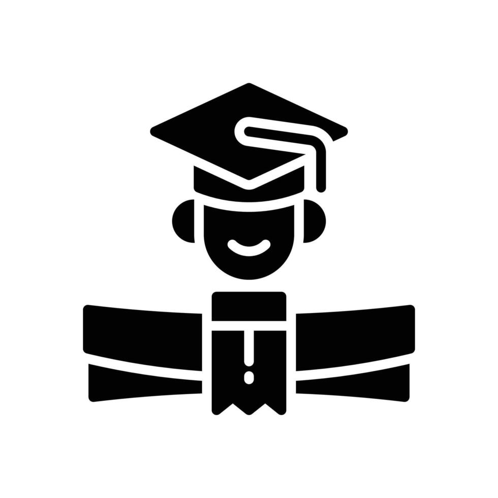 diploma solid icon. icon for your website, mobile, presentation, and logo design. vector