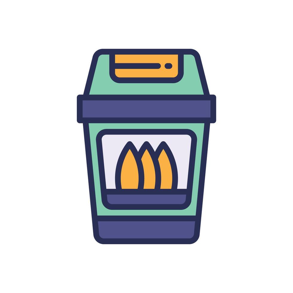 trash filled color icon vector