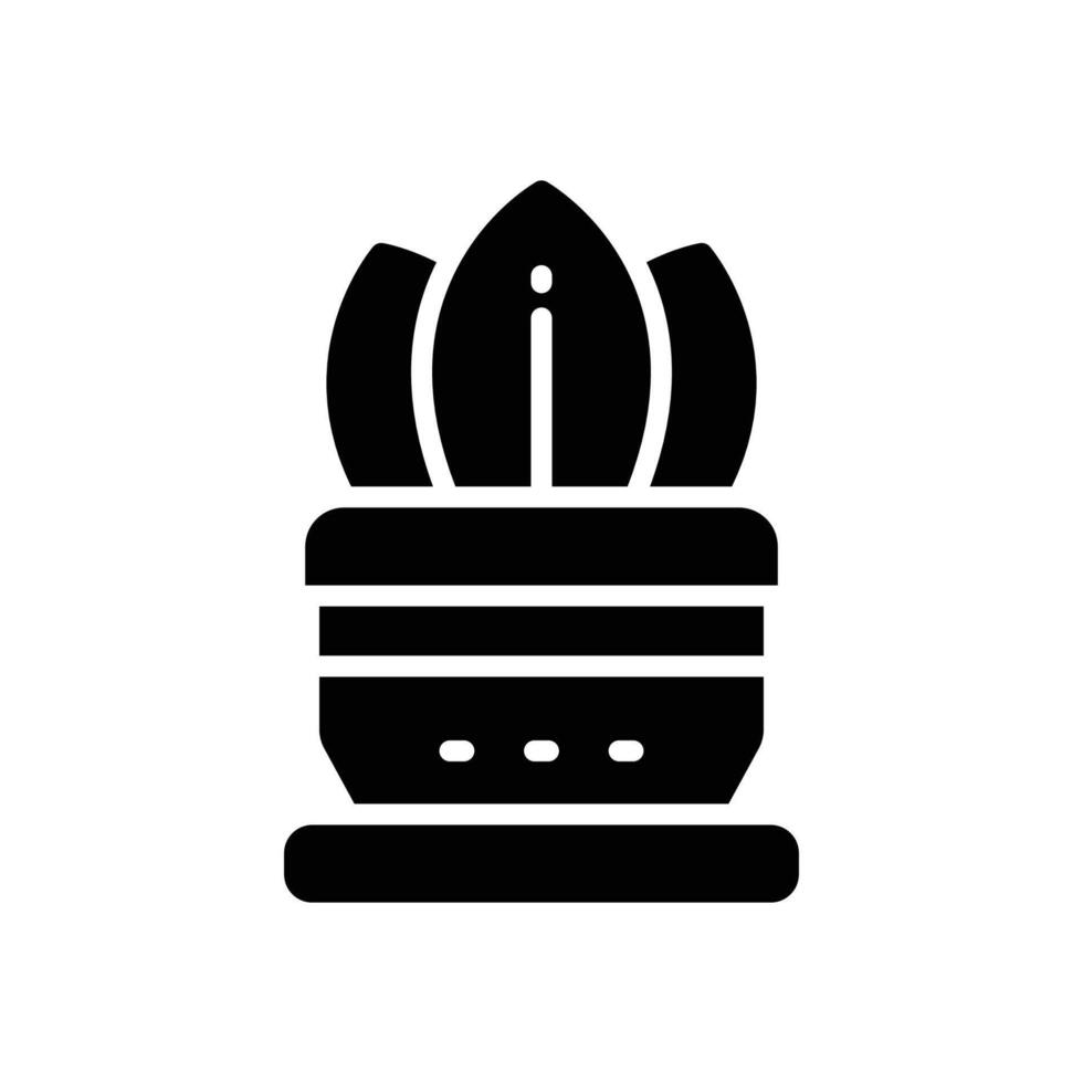 plant solid icon vector