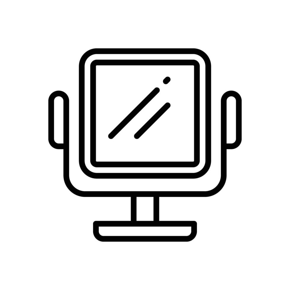 mirror line icon vector