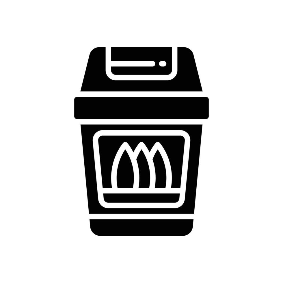 trash solid icon vector