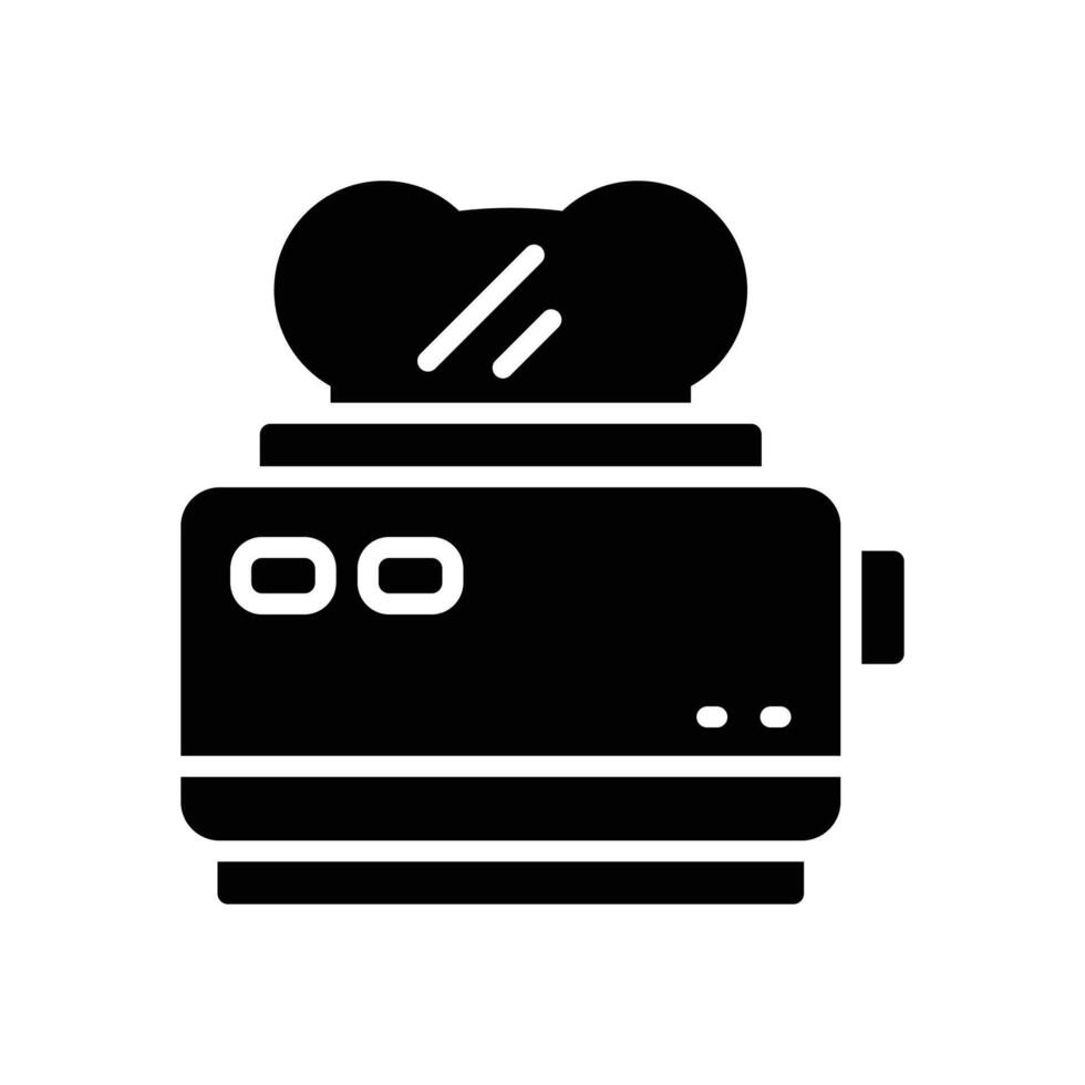 toaster solid icon vector