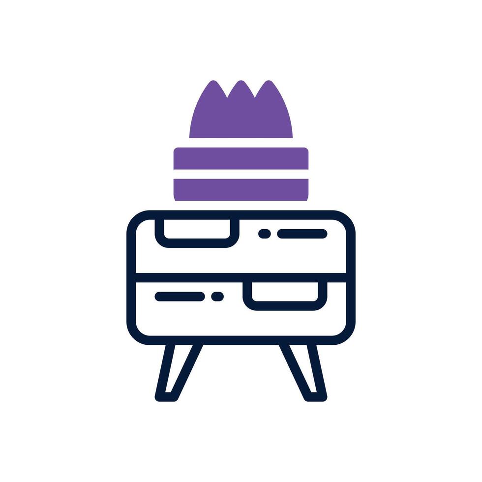 nightstand dual tone icon vector