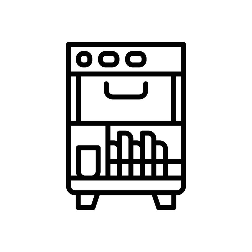 dishwasher line icon vector