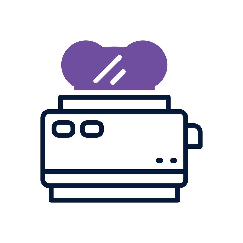 toaster dual tone icon vector