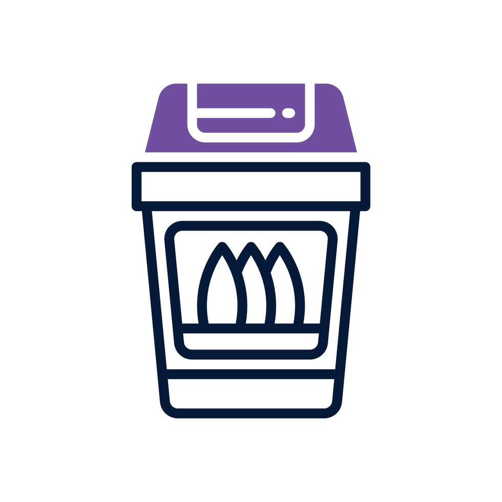 trash dual tone icon vector