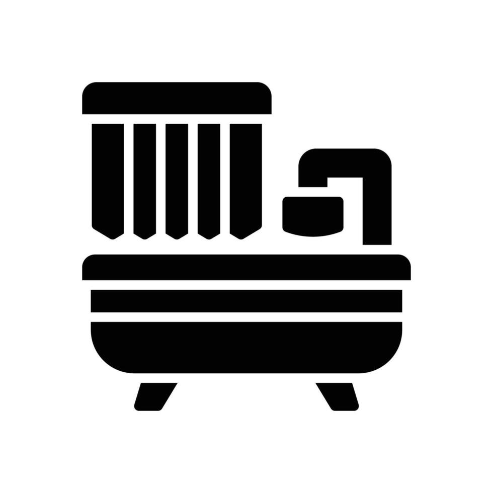 bathtub solid icon vector