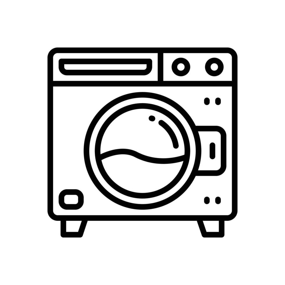 washing machine line icon vector
