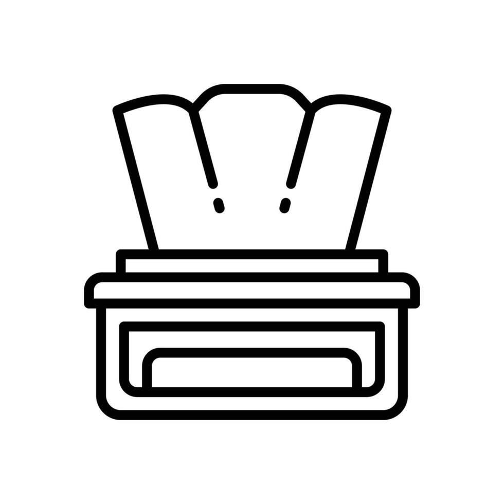 tissue box line icon vector