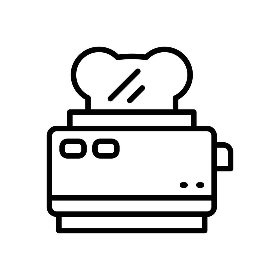 toaster line icon vector