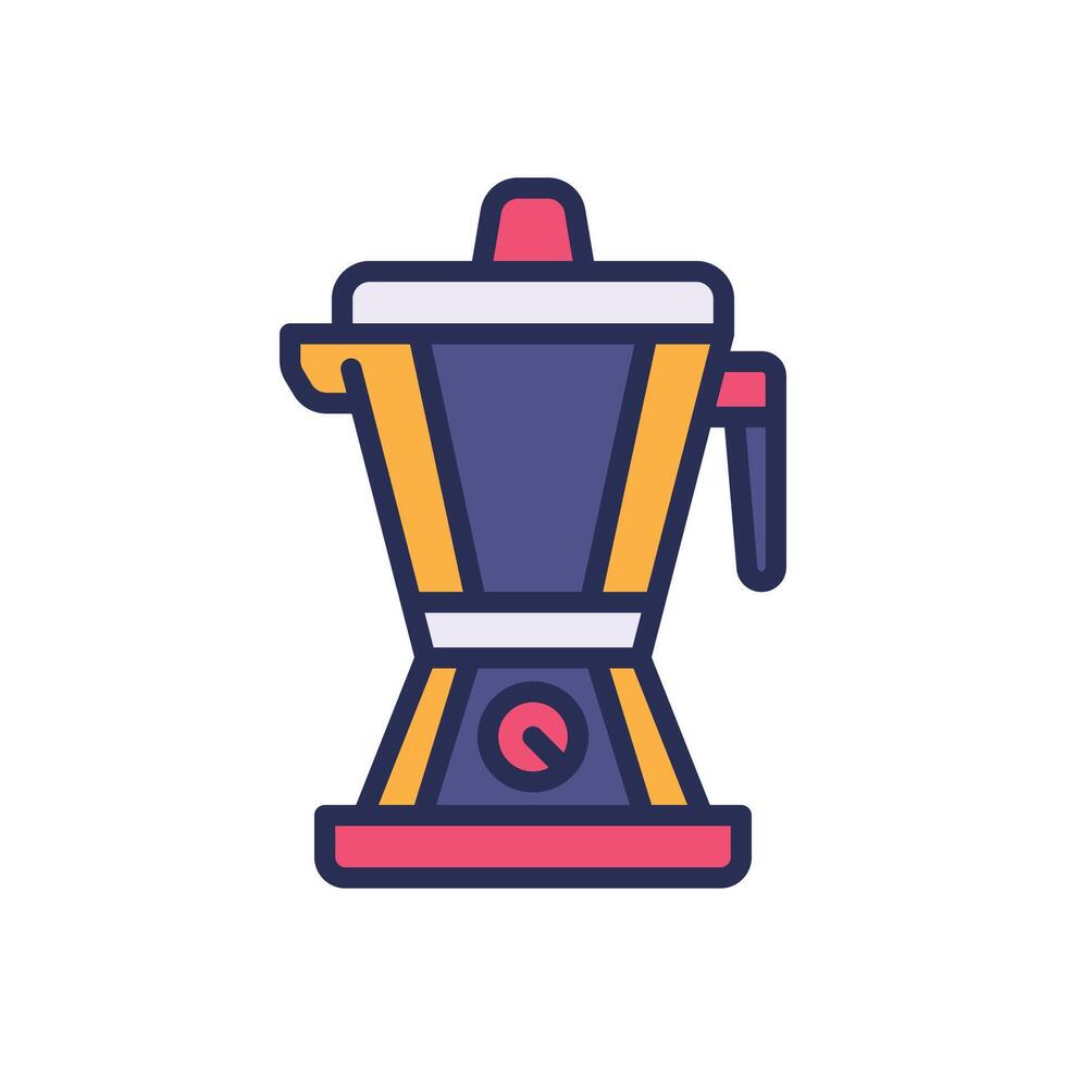 coffee pot filled color icon for your website, mobile, presentation, and logo design. vector