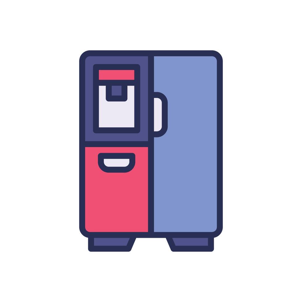 fridge filled color icon for your website, mobile, presentation, and logo design. vector