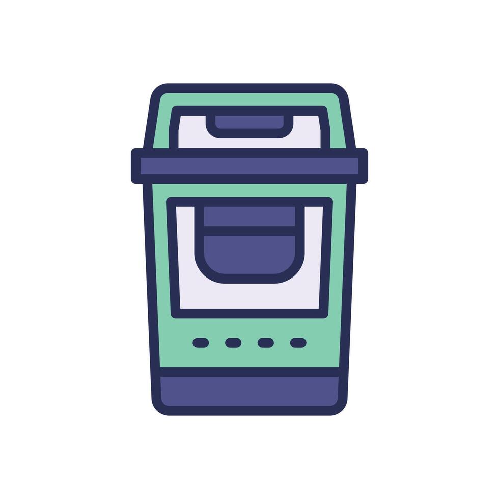 trash filled color icon for your website, mobile, presentation, and logo design. vector