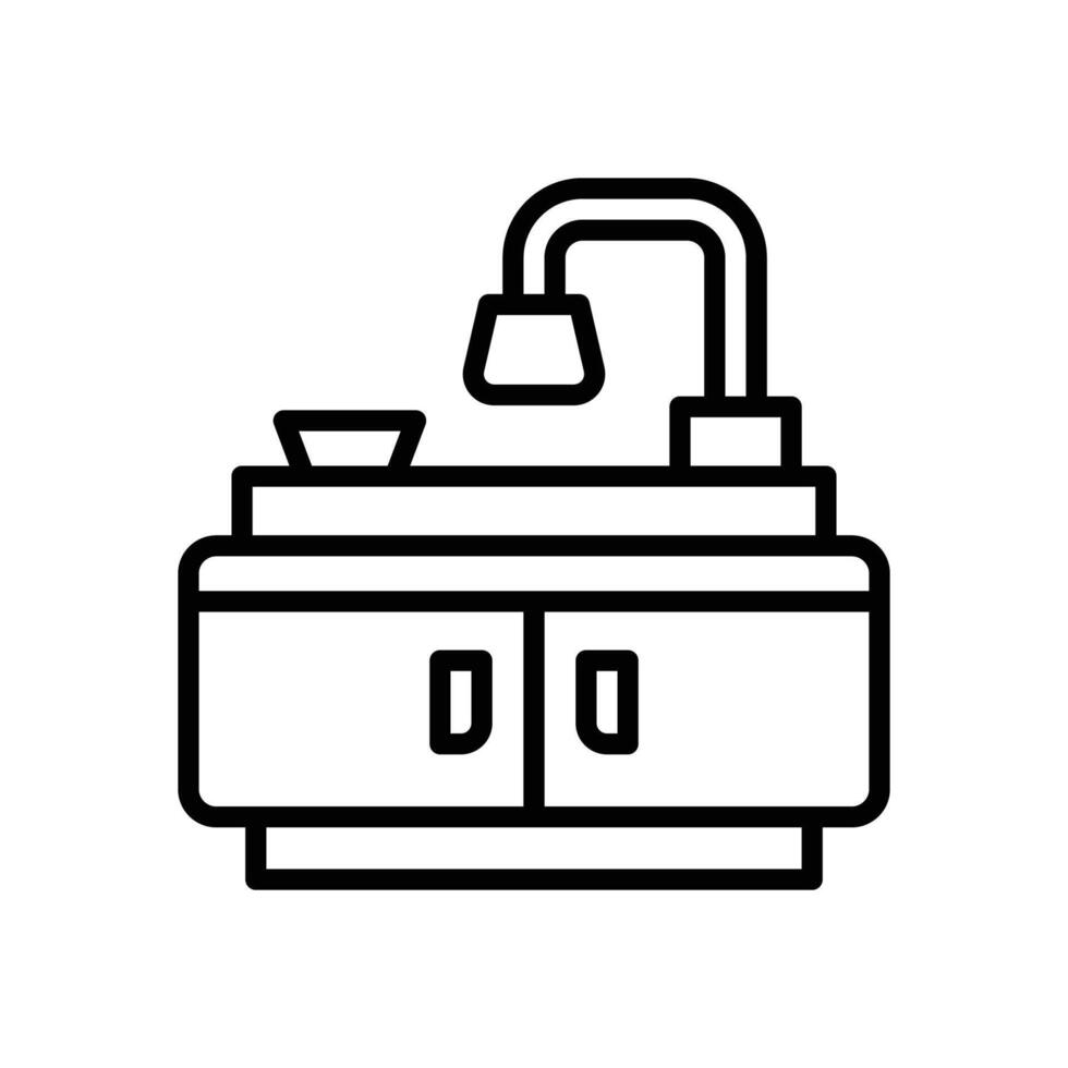 sink line icon for your website, mobile, presentation, and logo design. vector