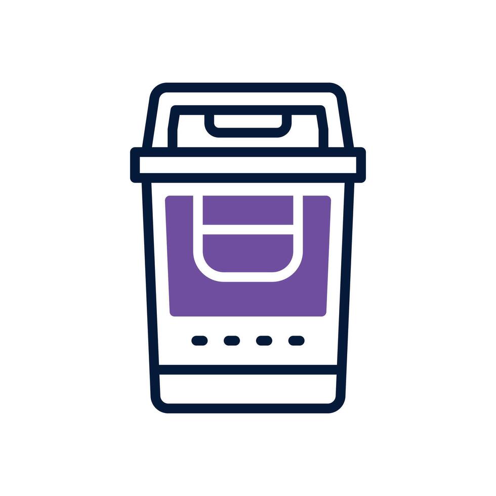 trash dual tone icon for your website, mobile, presentation, and logo design. vector