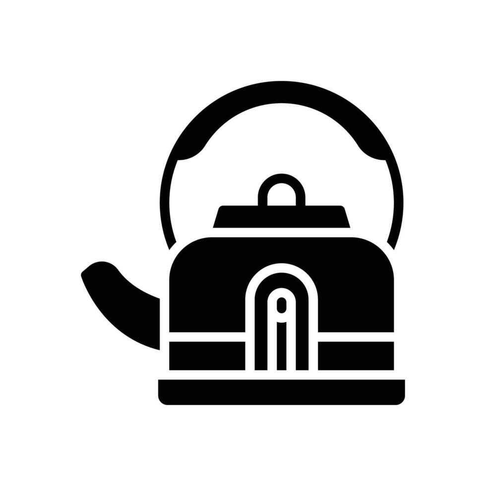 kettle glyph icon for your website, mobile, presentation, and logo design. vector