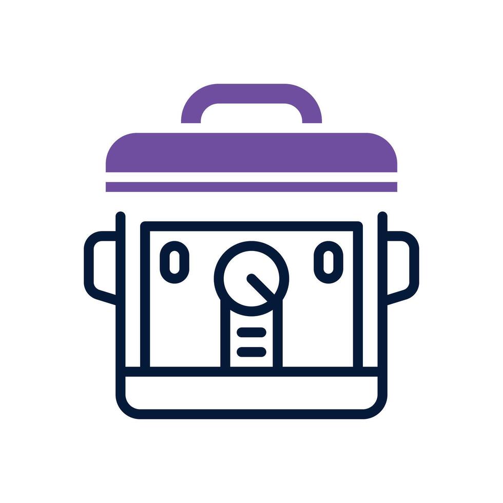 rice cooker dual tone icon for your website, mobile, presentation, and logo design. vector