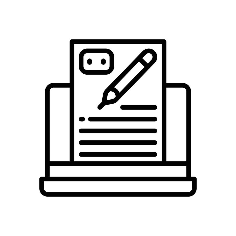 blogging line for your website, mobile, presentation, and logo design. vector