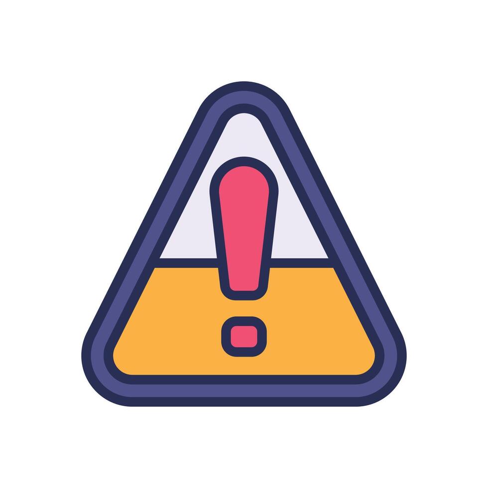 warning filled color icon for your website, mobile, presentation, and logo design. vector