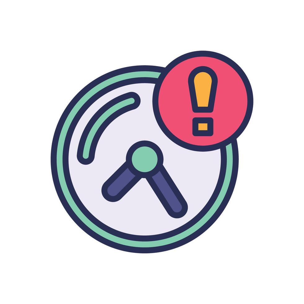 clock alarm filled color icon for your website, mobile, presentation, and logo design. vector