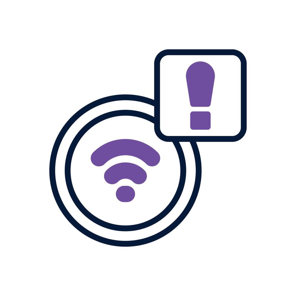 wifi alert dual tone icon for your website, mobile, presentation, and logo design. vector