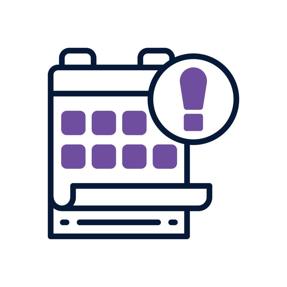 schedule dual tone icon for your website, mobile, presentation, and logo design. vector