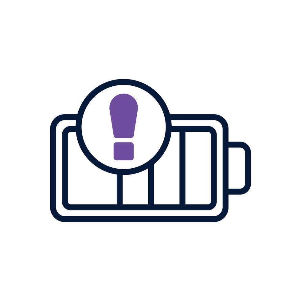 low battery dual tone icon for your website, mobile, presentation, and logo design. vector