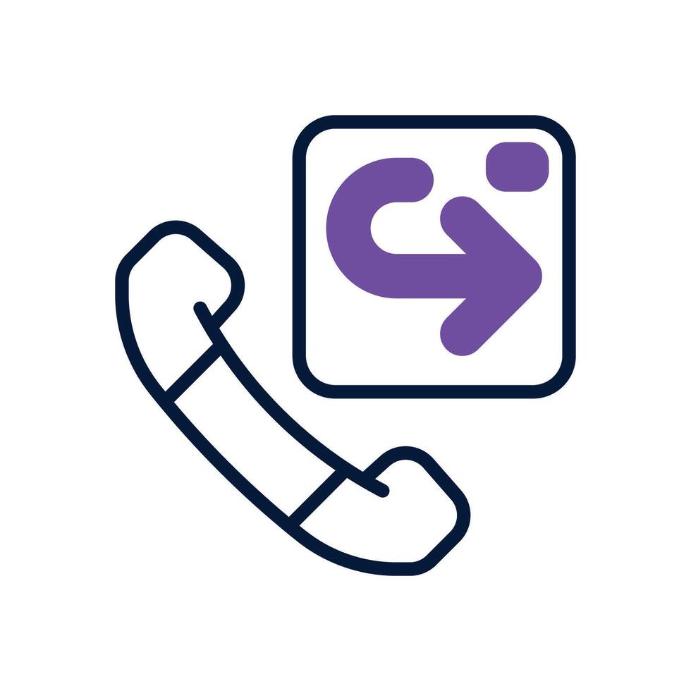 missed call dual tone icon for your website, mobile, presentation, and logo design. vector