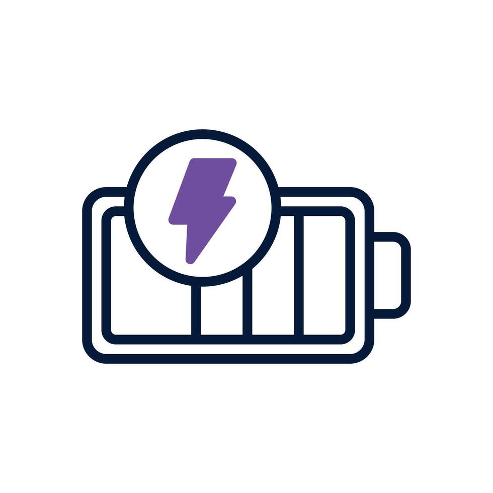 battery dual tone icon for your website, mobile, presentation, and logo design. vector