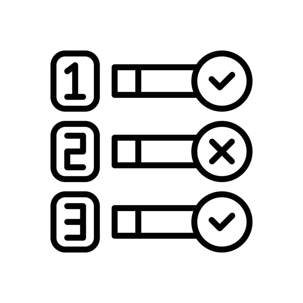 task priority line icon for your website, mobile, presentation, and logo design. vector