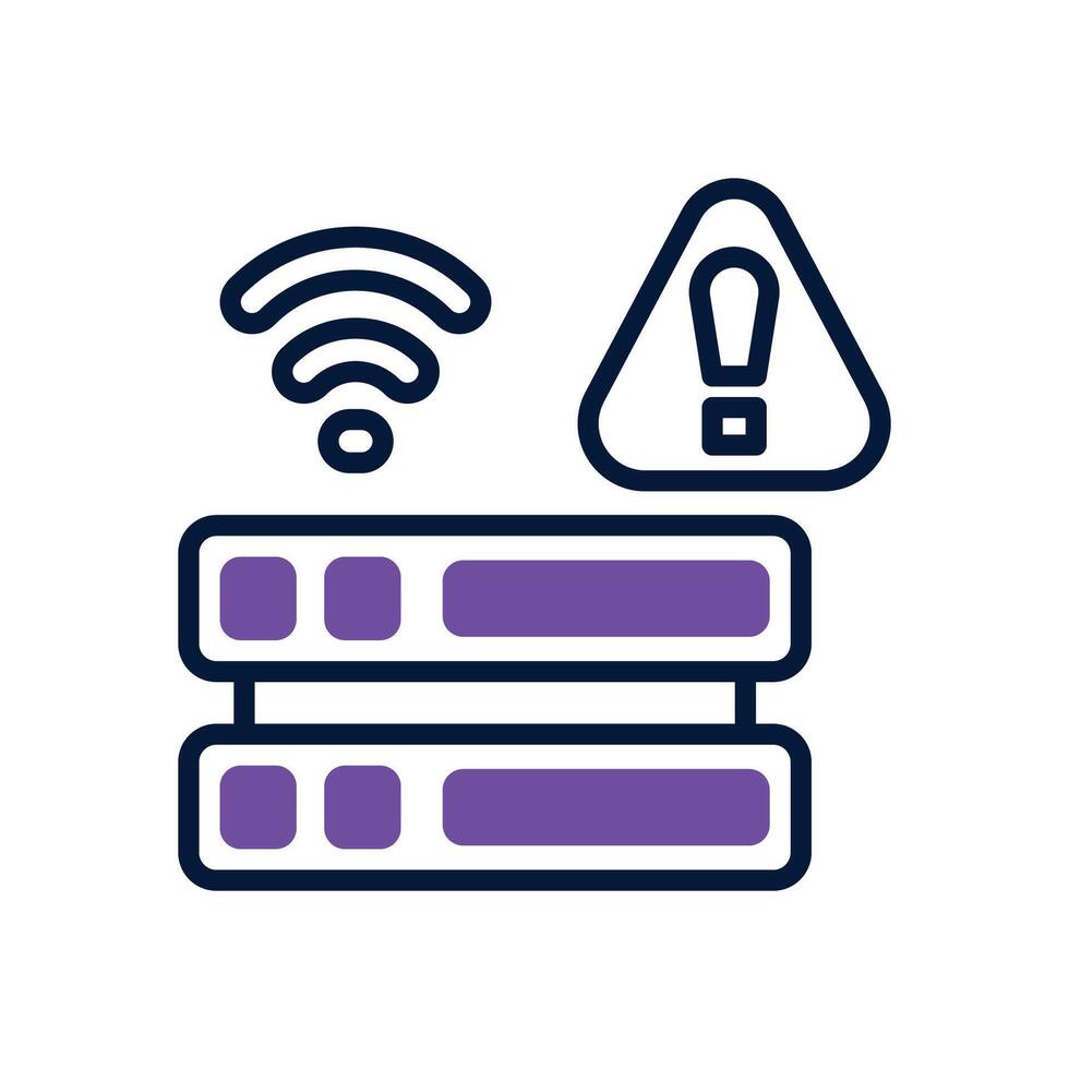 server alert dual tone icon for your website, mobile, presentation, and logo design. vector