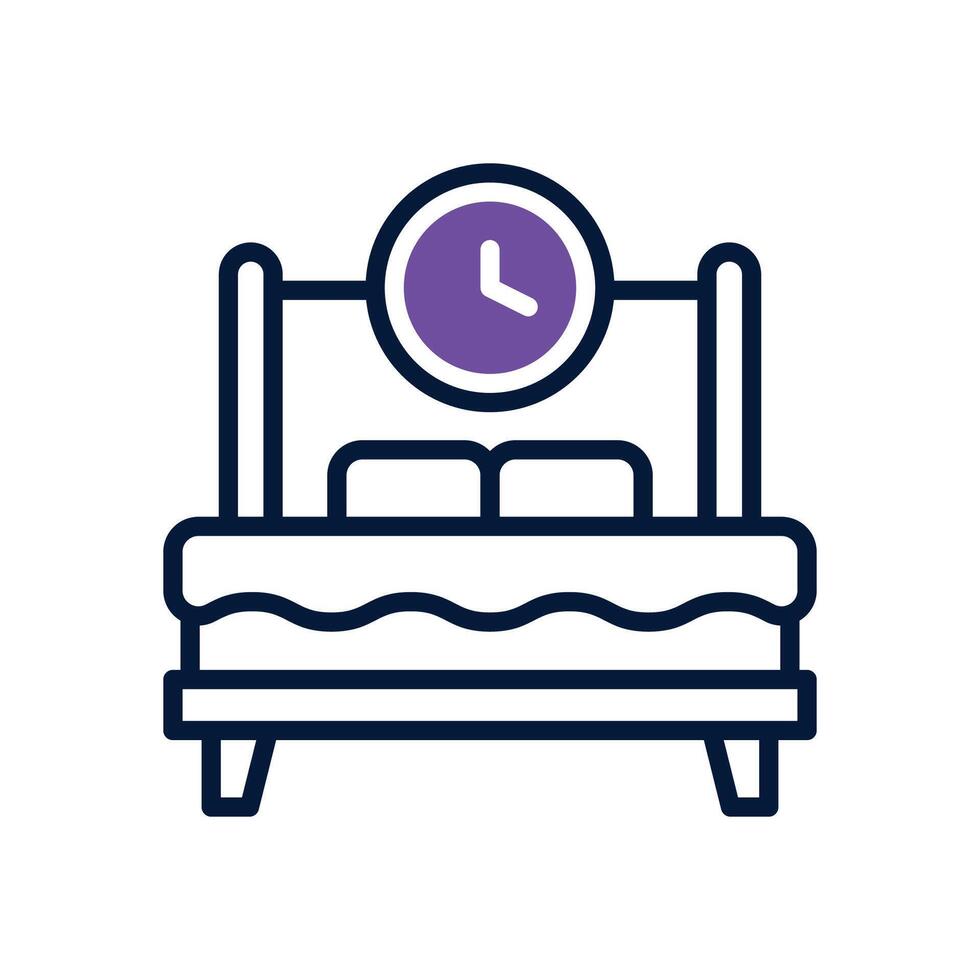sleep time dual tone icon for your website, mobile, presentation, and logo design. vector