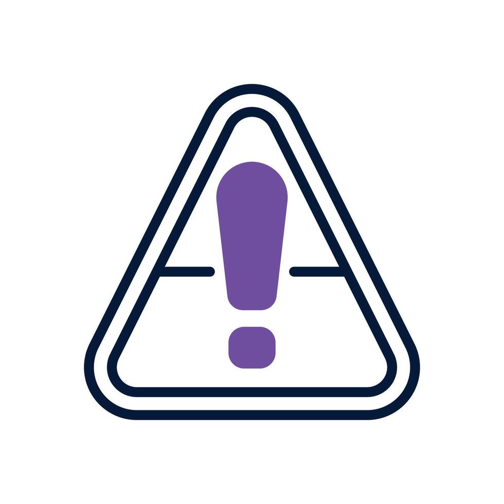 warning dual tone icon for your website, mobile, presentation, and logo design. vector