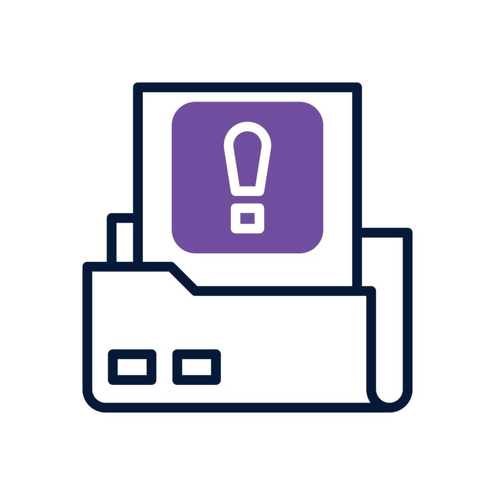 folder alert dual tone icon for your website, mobile, presentation, and logo design. vector