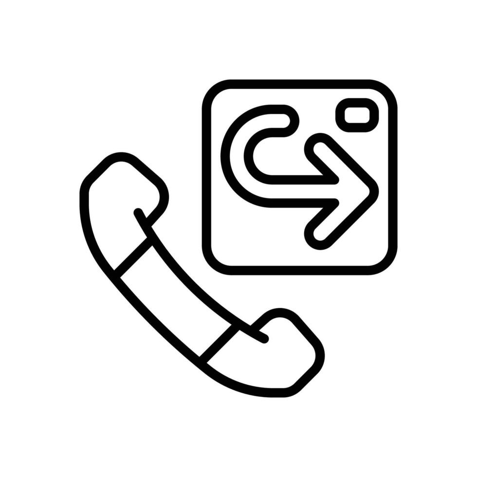 missed call line icon for your website, mobile, presentation, and logo design. vector
