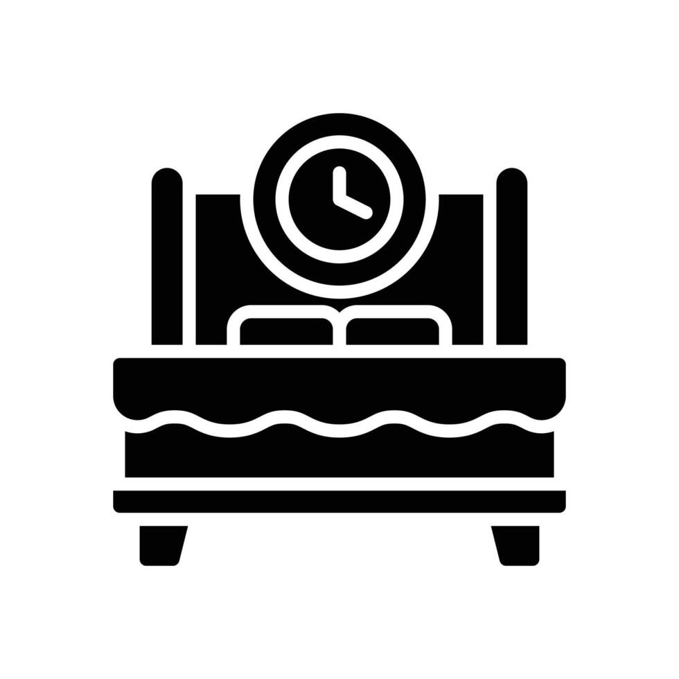 sleep time solid icon for your website, mobile, presentation, and logo design. vector
