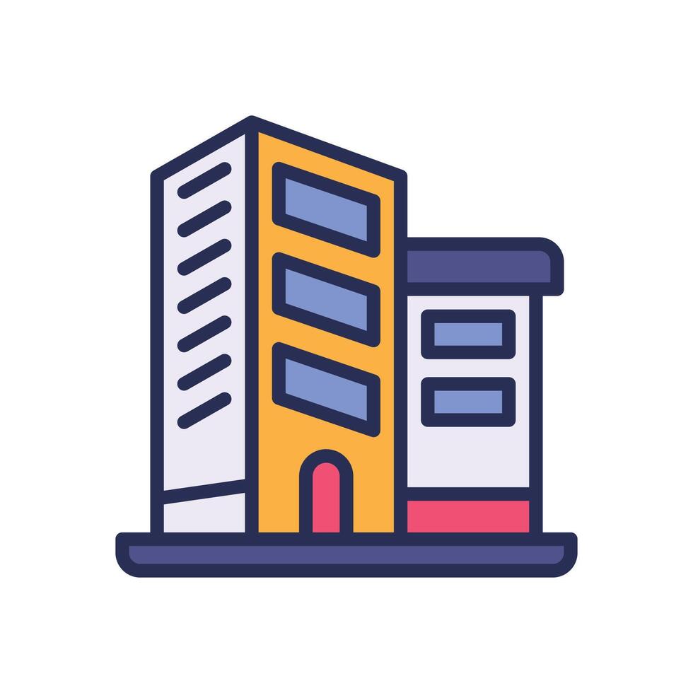 office filled color icon for your website, mobile, presentation, and logo design. vector