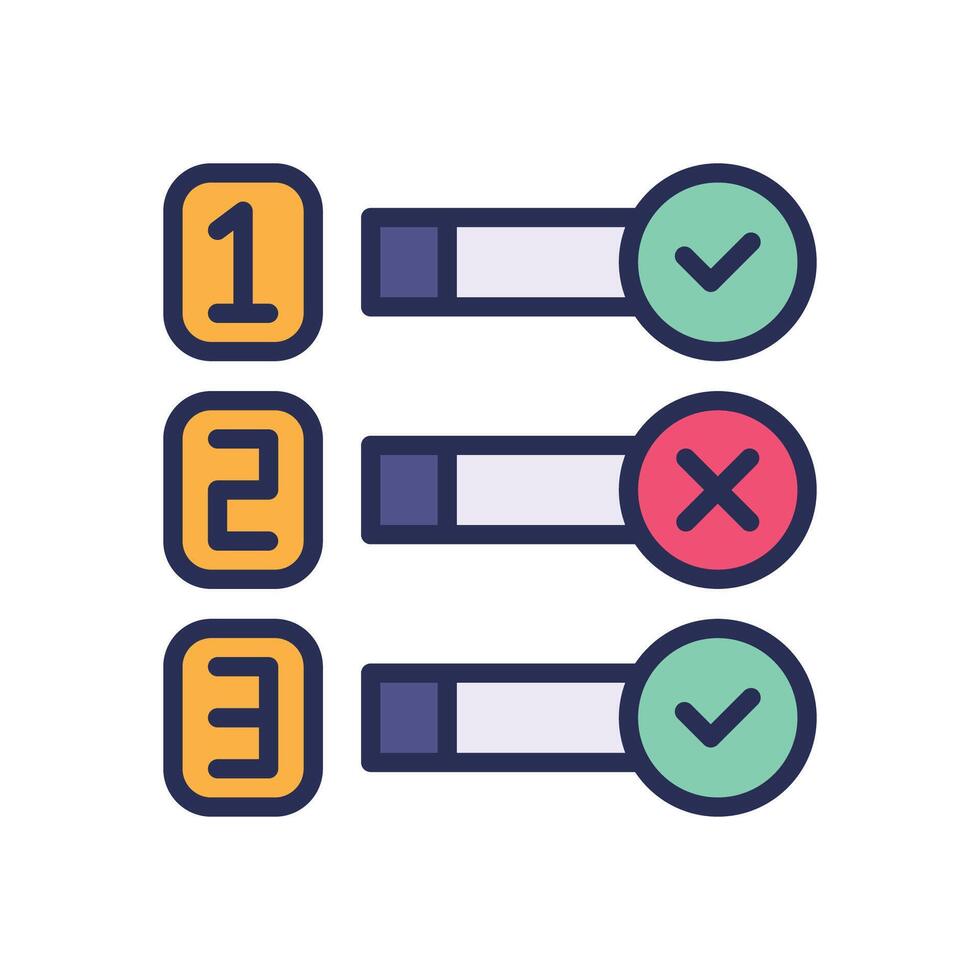 task priority filled color icon for your website, mobile, presentation, and logo design. vector