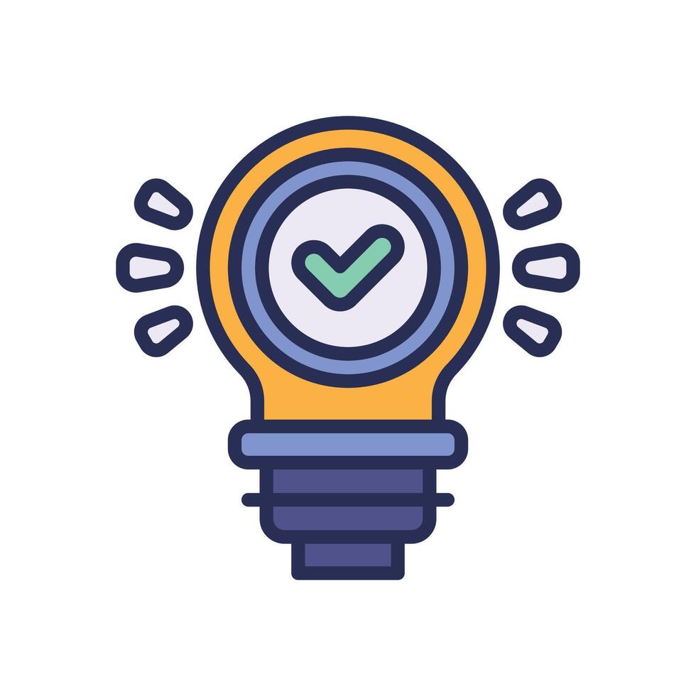idea filled color icon for your website, mobile, presentation, and logo design. vector