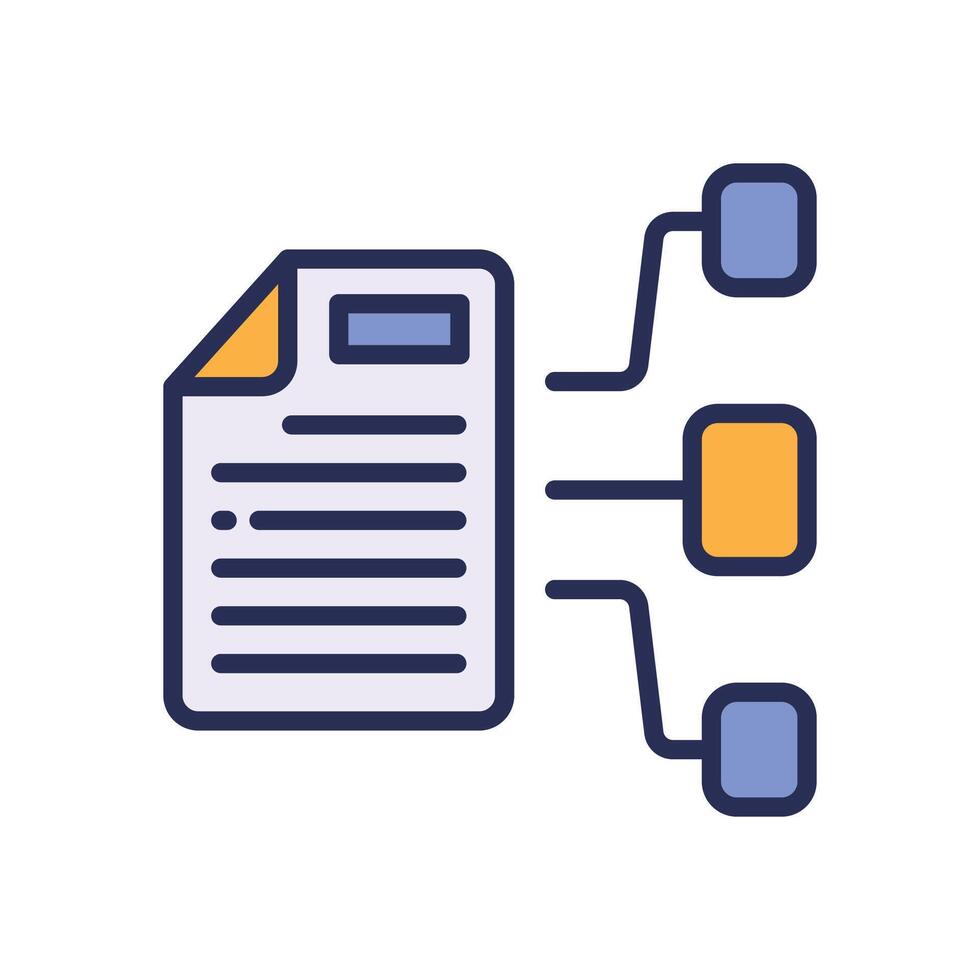 task management filled color icon for your website, mobile, presentation, and logo design. vector