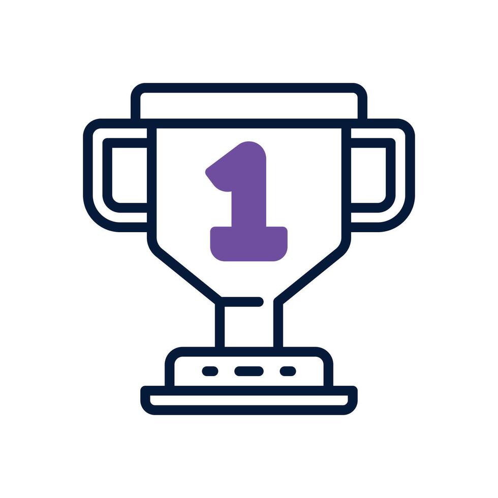trophy dual tone icon for your website, mobile, presentation, and logo design. vector