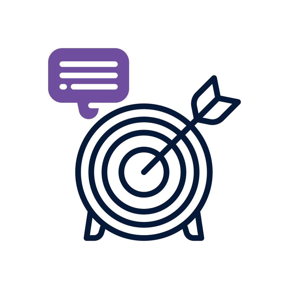 target dual tone icon for your website, mobile, presentation, and logo design. vector