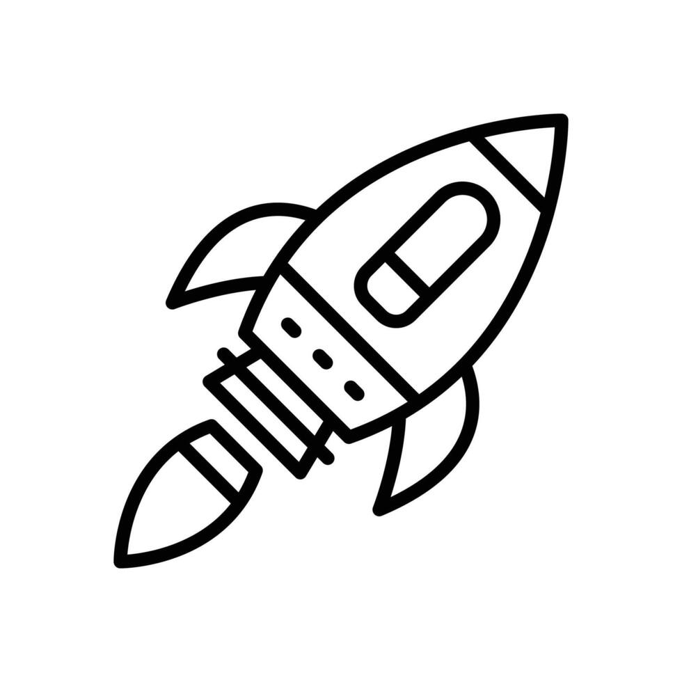 rocket line icon for your website, mobile, presentation, and logo design. vector